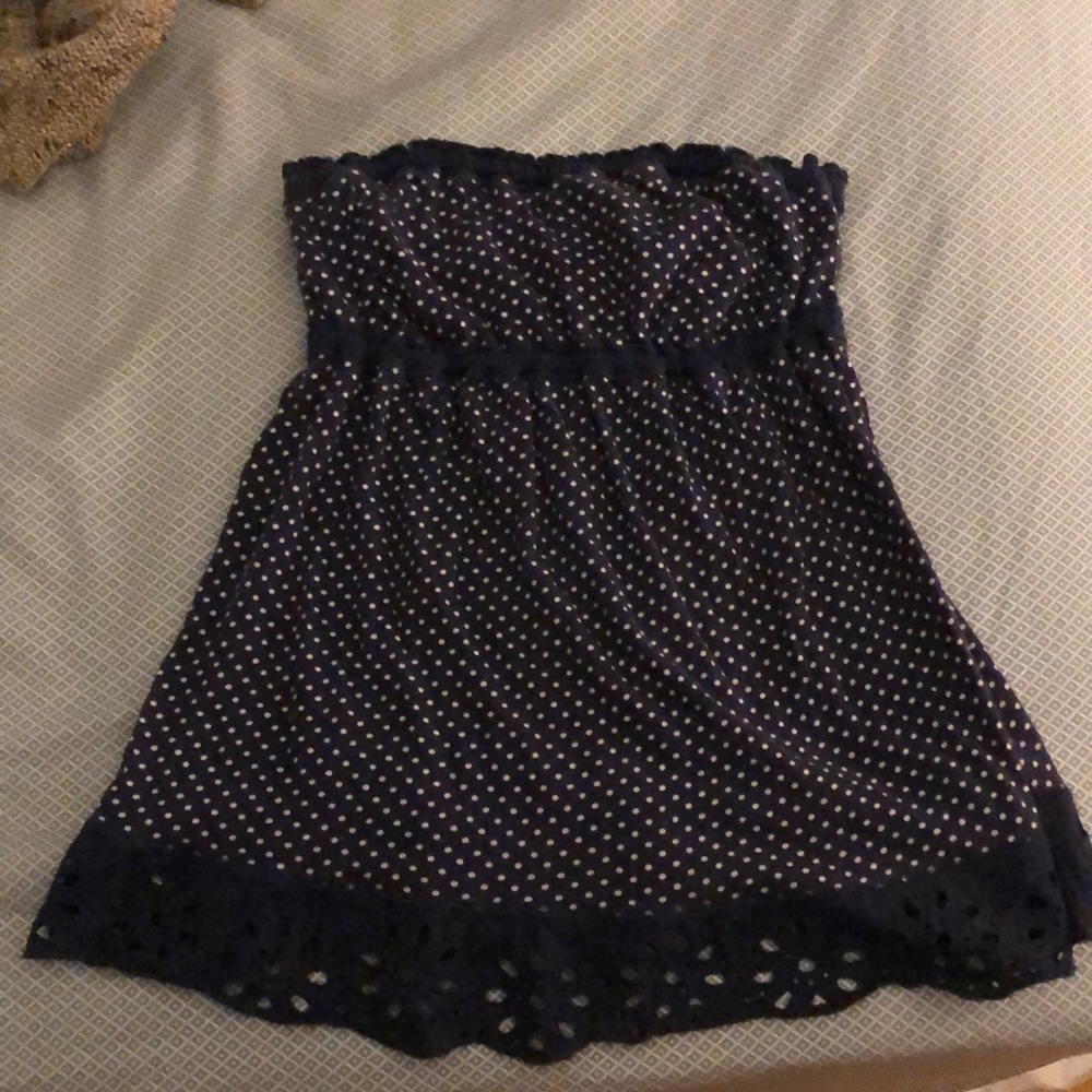 Sleeveless Abercrombie and Fitch large polka dot top gently used not padded